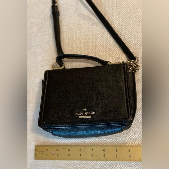 Kate Spade Black Saffiano Leather Mini Crossbody Bag good used condition - Picture 16 of 16